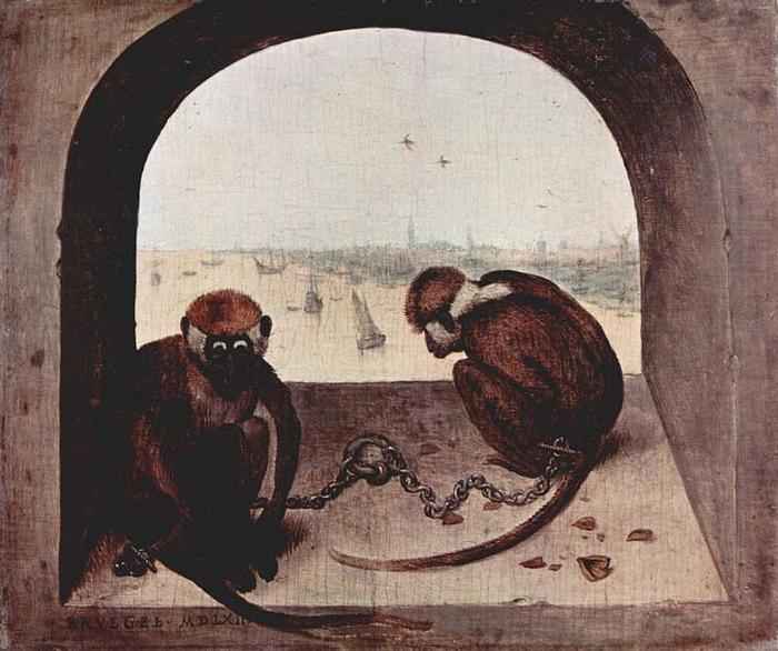 Zwei Affen, Pieter Bruegel the Elder